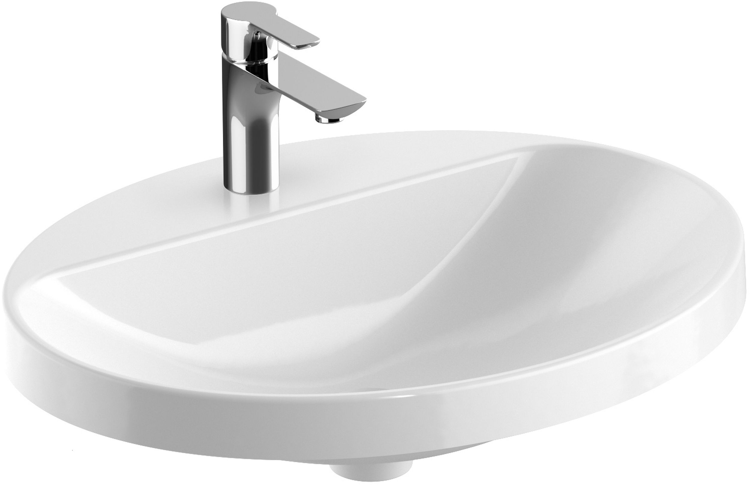 Geberit Variform lavabo 60x48 cm ovale da incasso bianco 500.727.01.2