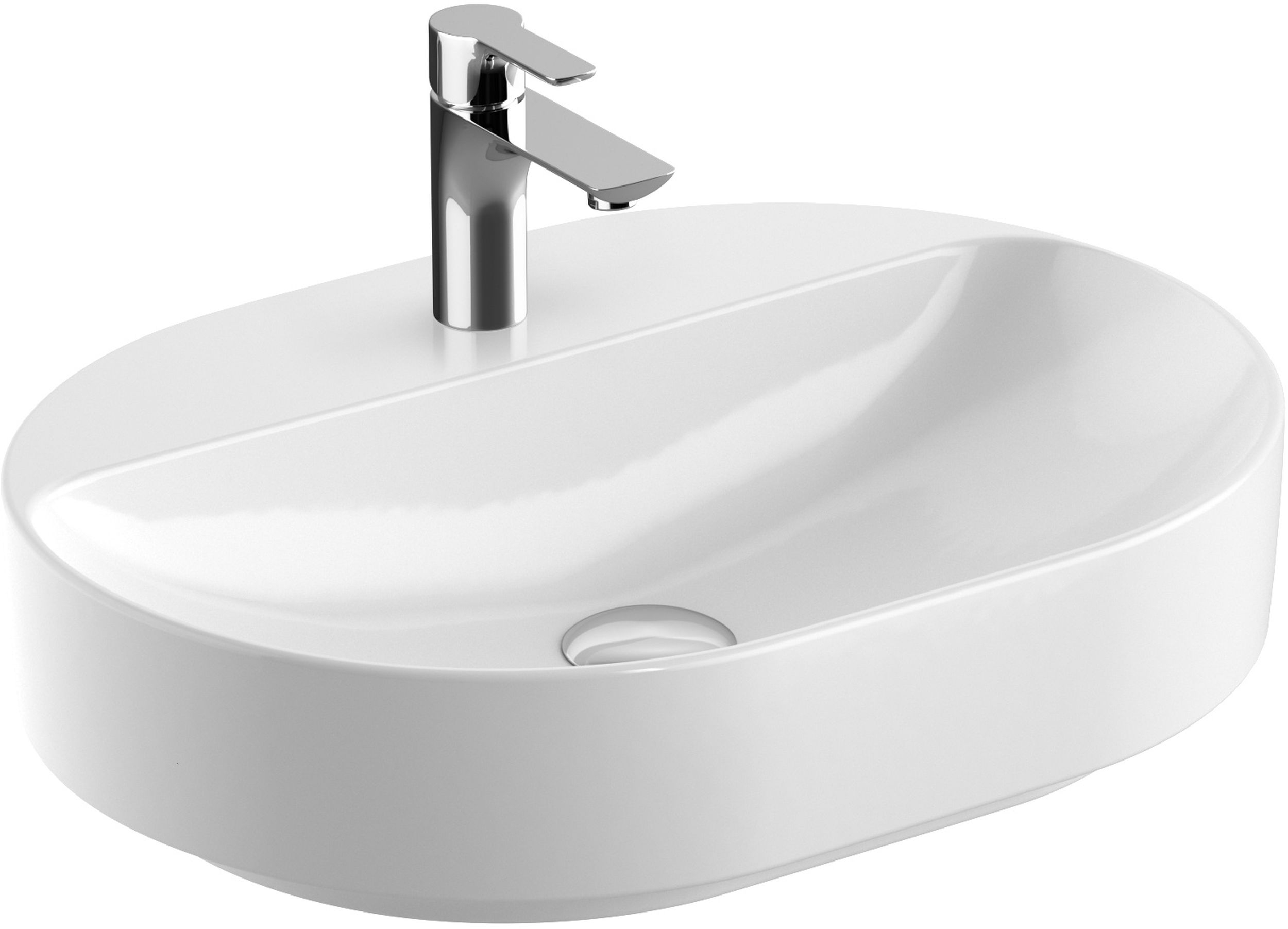 Geberit Variform lavabo 60x45 cm ovale da mobile-da appoggio bianco lucida 500.778.01.2