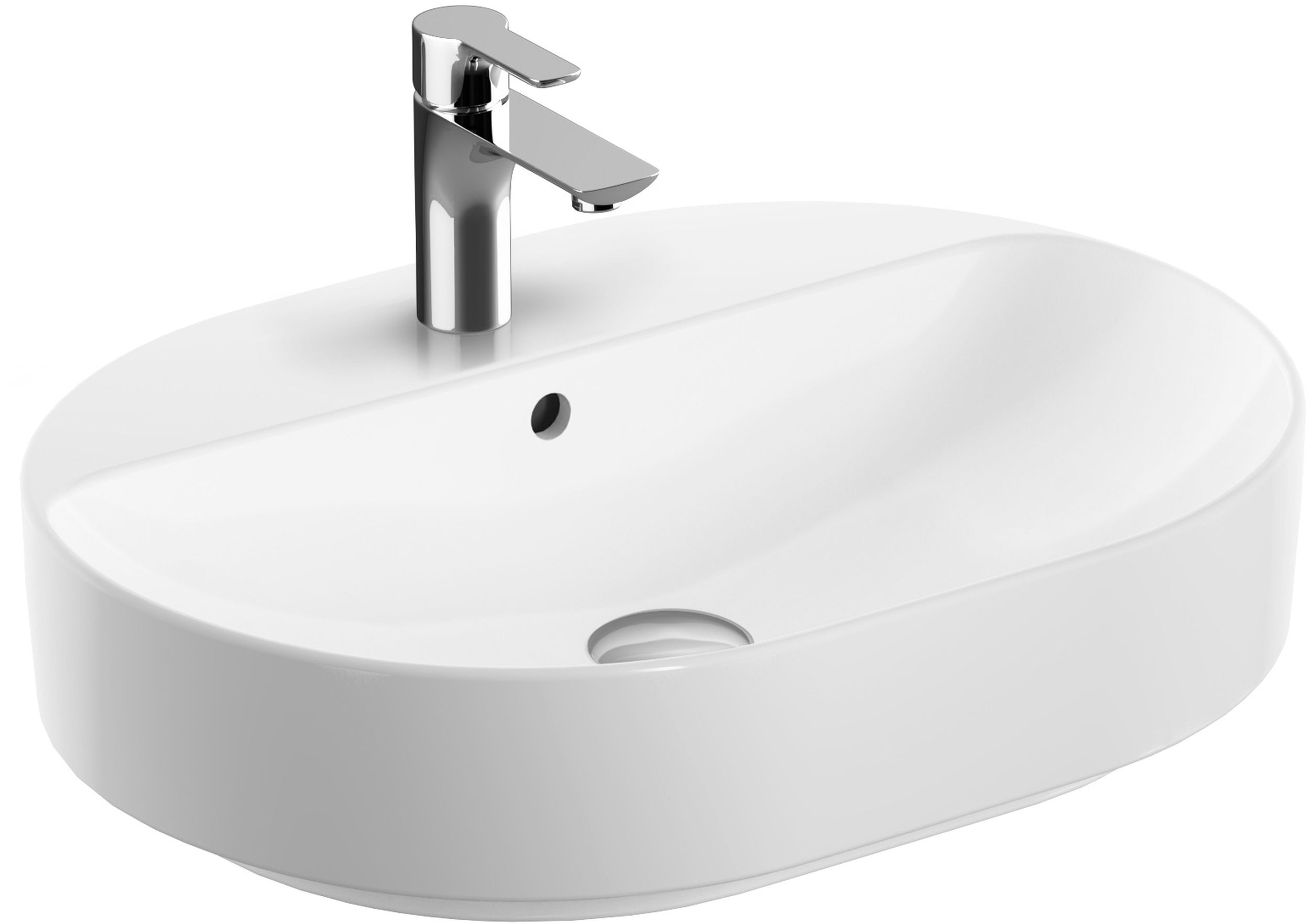 Geberit Variform lavabo 60x45 cm ovale da mobile-da appoggio bianco lucida 500.777.00.2