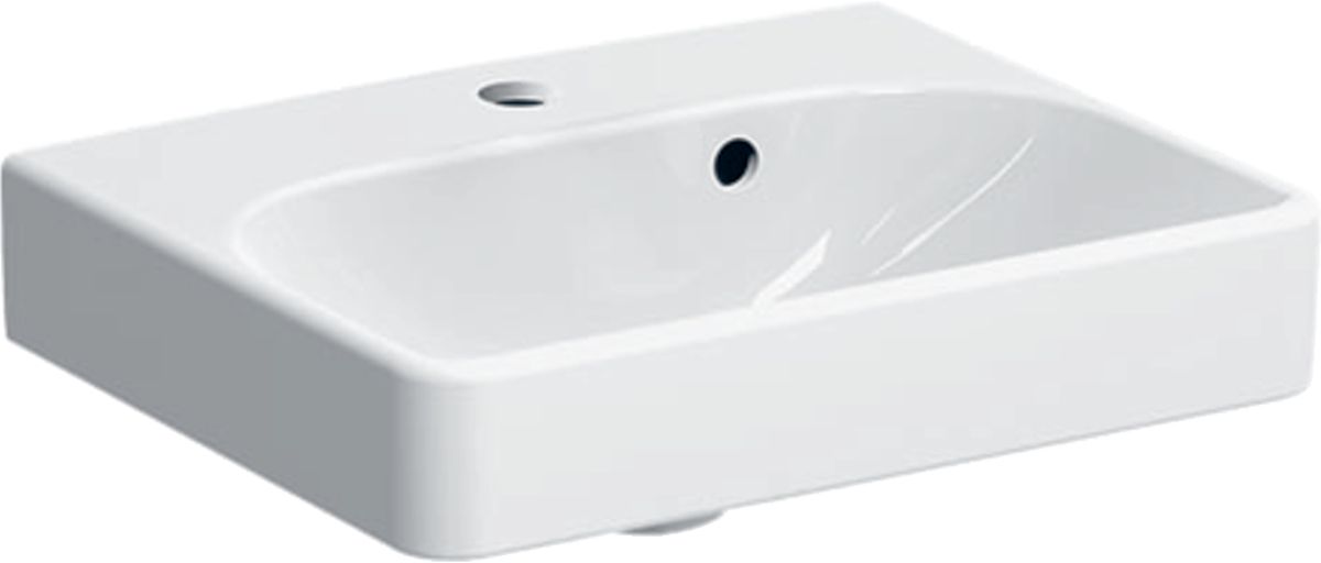 Geberit Smyle Square lavabo 45x36 cm rettangolare a parete-da mobile-da incasso bianco 500.222.01.8