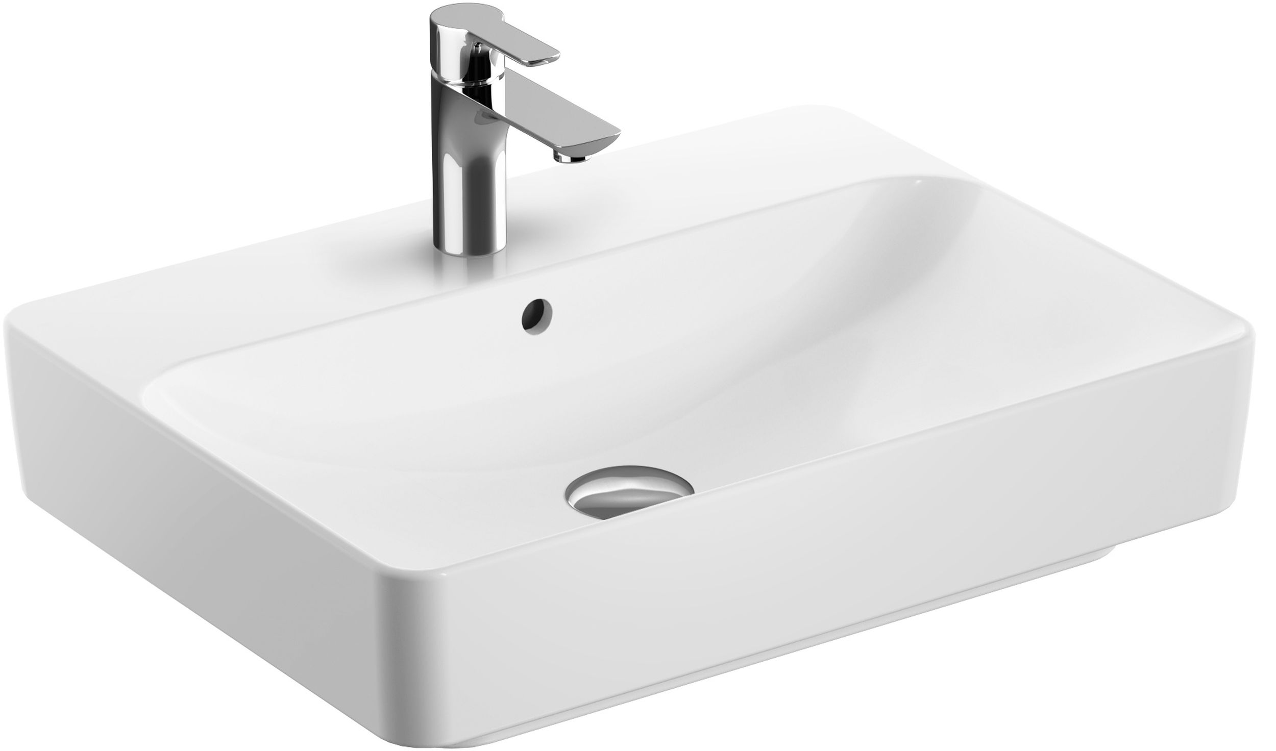Geberit Variform lavabo 60x45 cm rettangolare da mobile-da appoggio bianco lucida 500.780.00.2