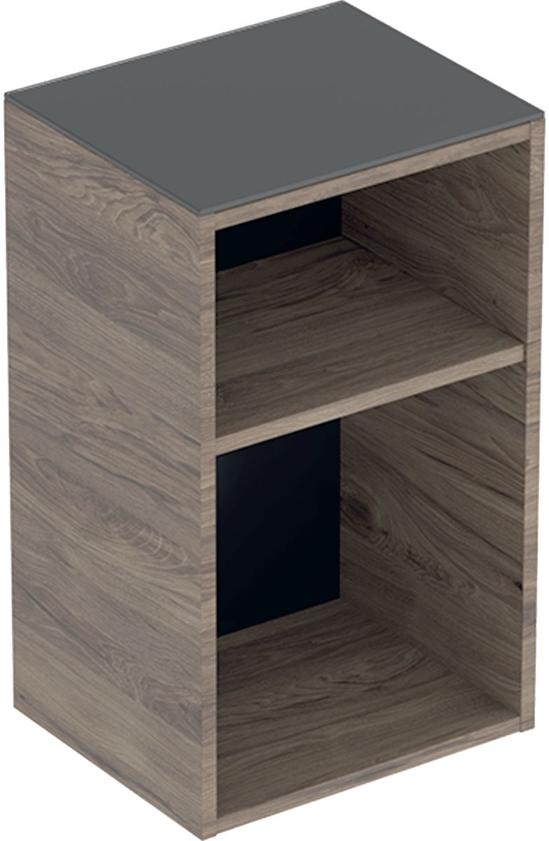 Geberit Smyle Square armadietto 36x29.9x60 cm sottolavabo sospeso nero-noce 500.358.JR.1