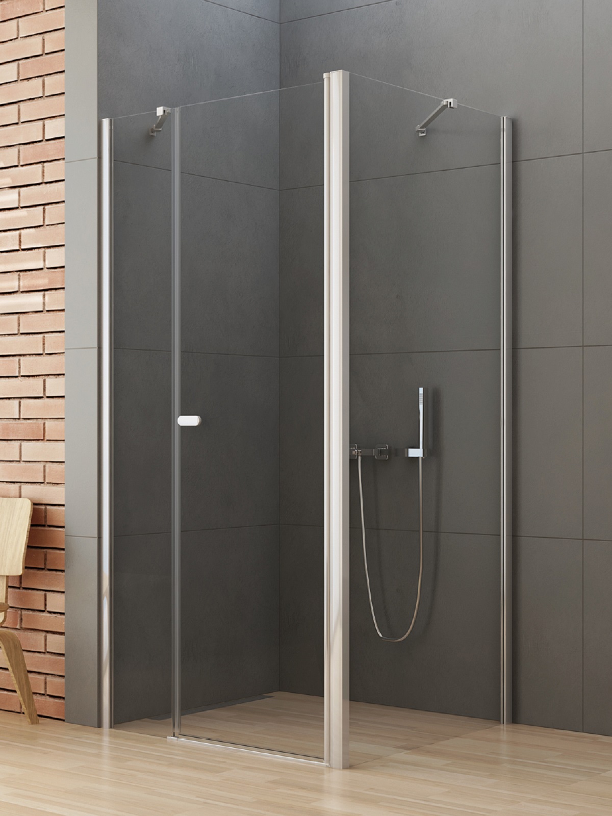 New Trendy New Soleo box doccia 120x80 cm rettangolare cromo lucida/vetro trasparente K-0710