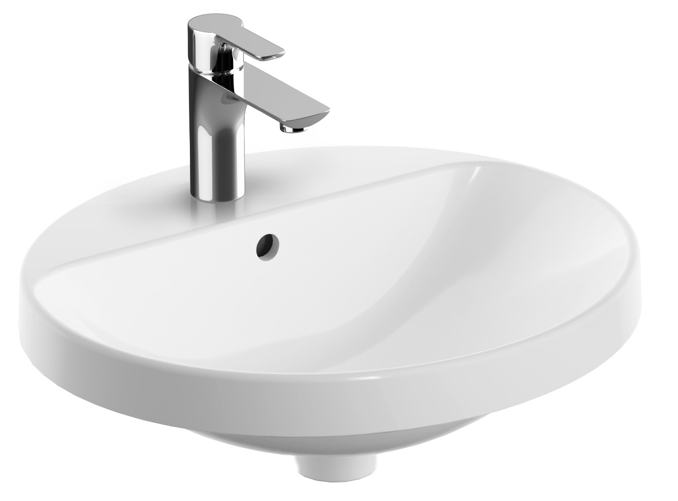 Geberit Variform lavabo 50x45 cm ovale da incasso bianco 500.712.01.2
