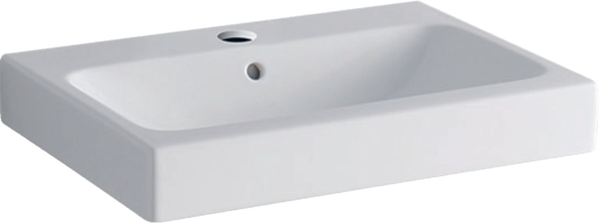 Geberit iCon lavabo 60x48 cm rettangolare da appoggio bianco lucida 124560600