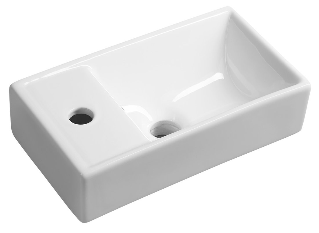 Sapho Minos lavabo 40x22 cm rettangolare a parete bianco 4759