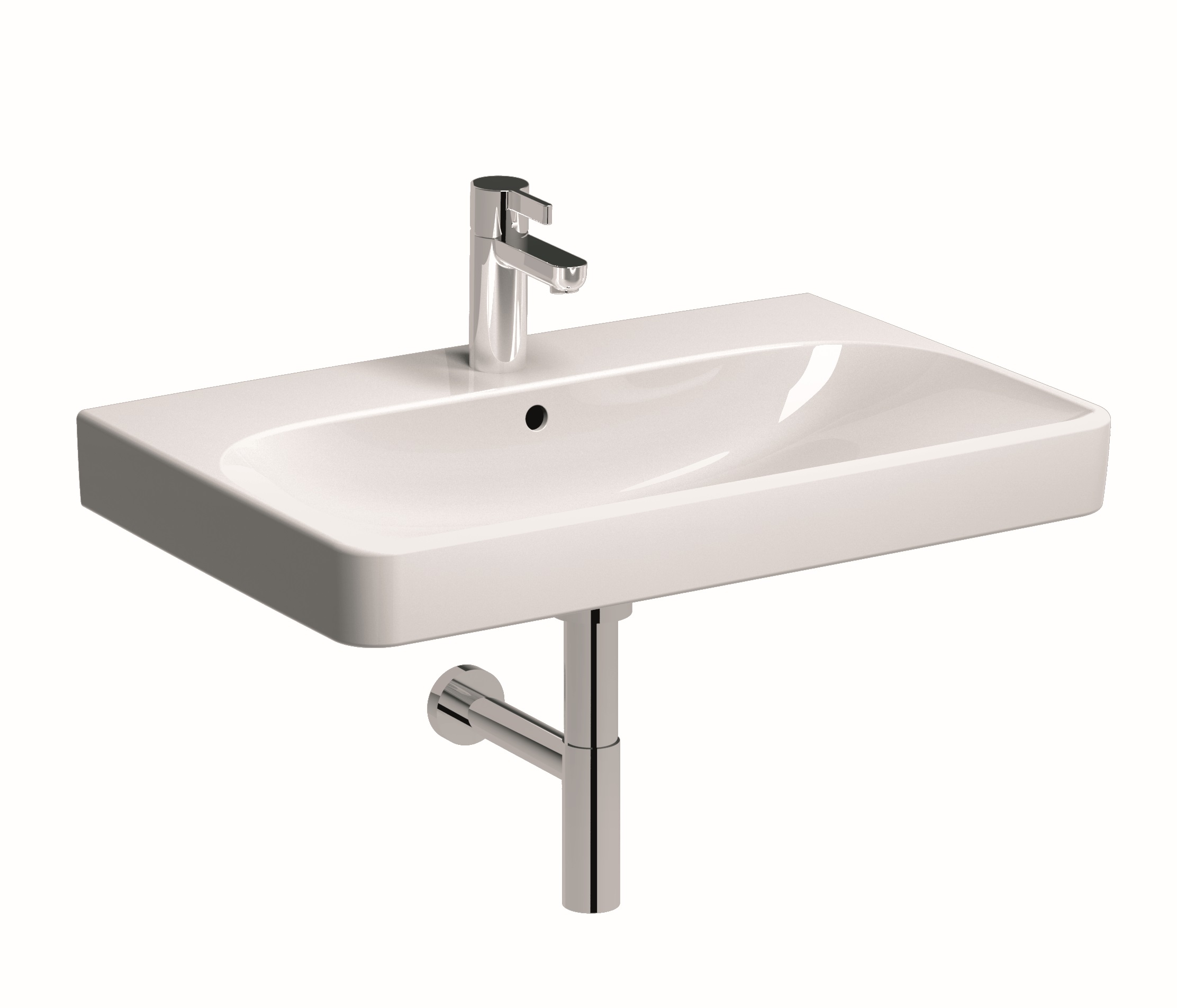 Geberit Smyle Square lavabo 75x48 cm rettangolare da mobile-da appoggio bianco 500.249.01.1