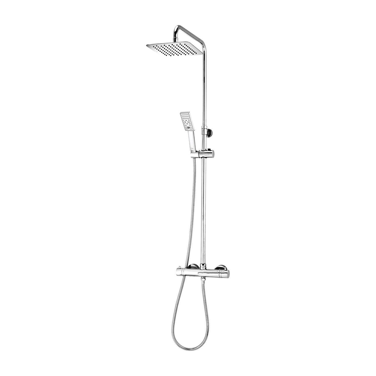 Omnires Uni set doccia a parete con termostato con soffione cromo Y1244XMCR