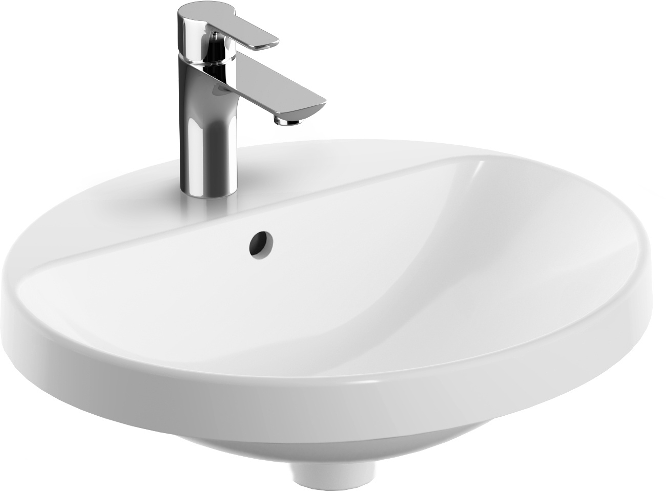 Geberit Variform lavabo 50x45 cm ovale da incasso bianco 500.712.00.2