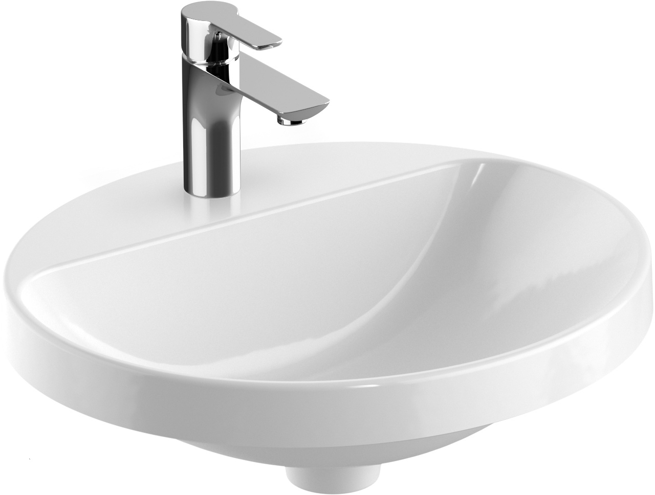 Geberit Variform lavabo 50x45 cm ovale da incasso bianco lucida 500.714.00.2