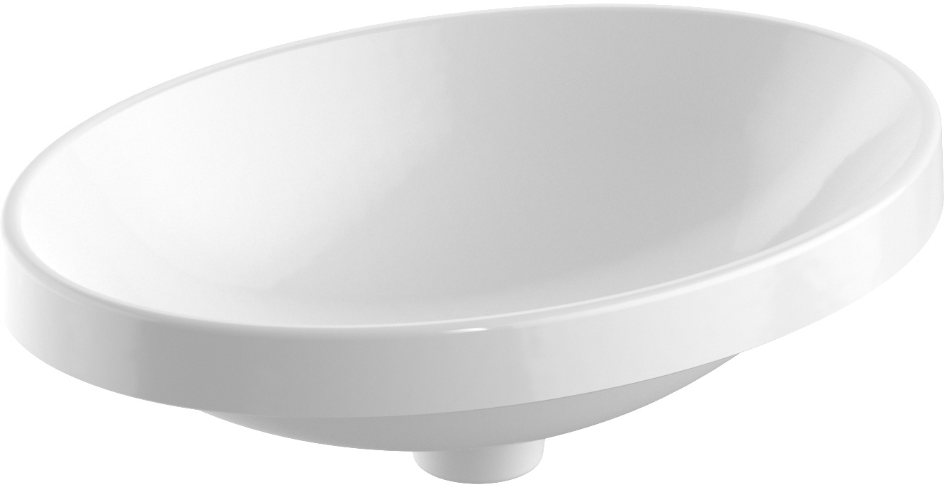 Geberit Variform lavabo 55x40 cm ovale da incasso bianco lucida 500.719.01.2