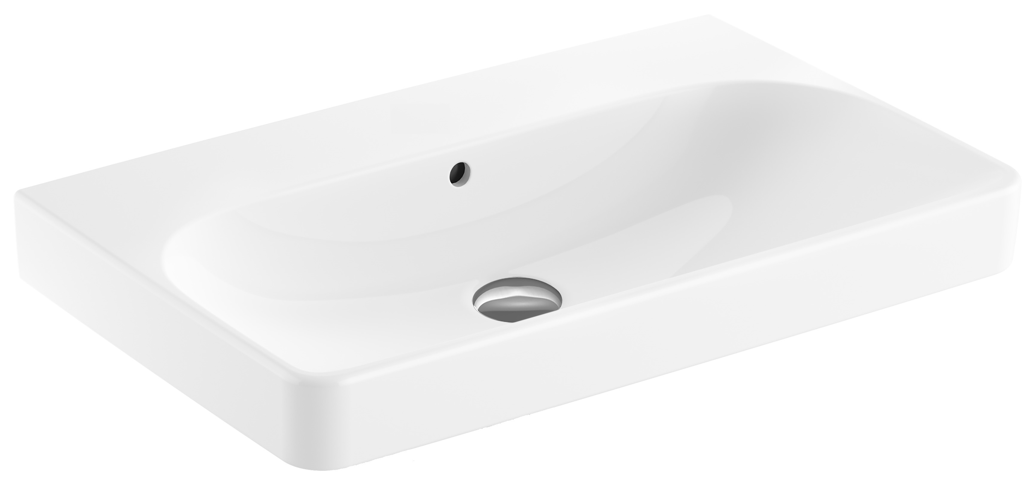 Geberit Smyle Square lavabo 74.5x48 cm rettangolare a parete-da mobile-da appoggio bianco 500.249.00.2