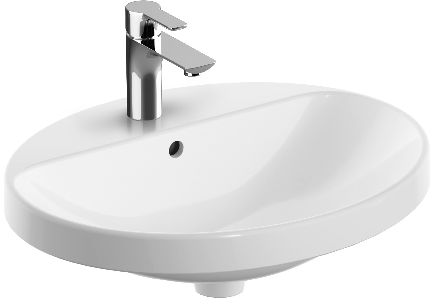 Geberit Variform lavabo 55x45 cm ovale da incasso bianco 500.721.01.2