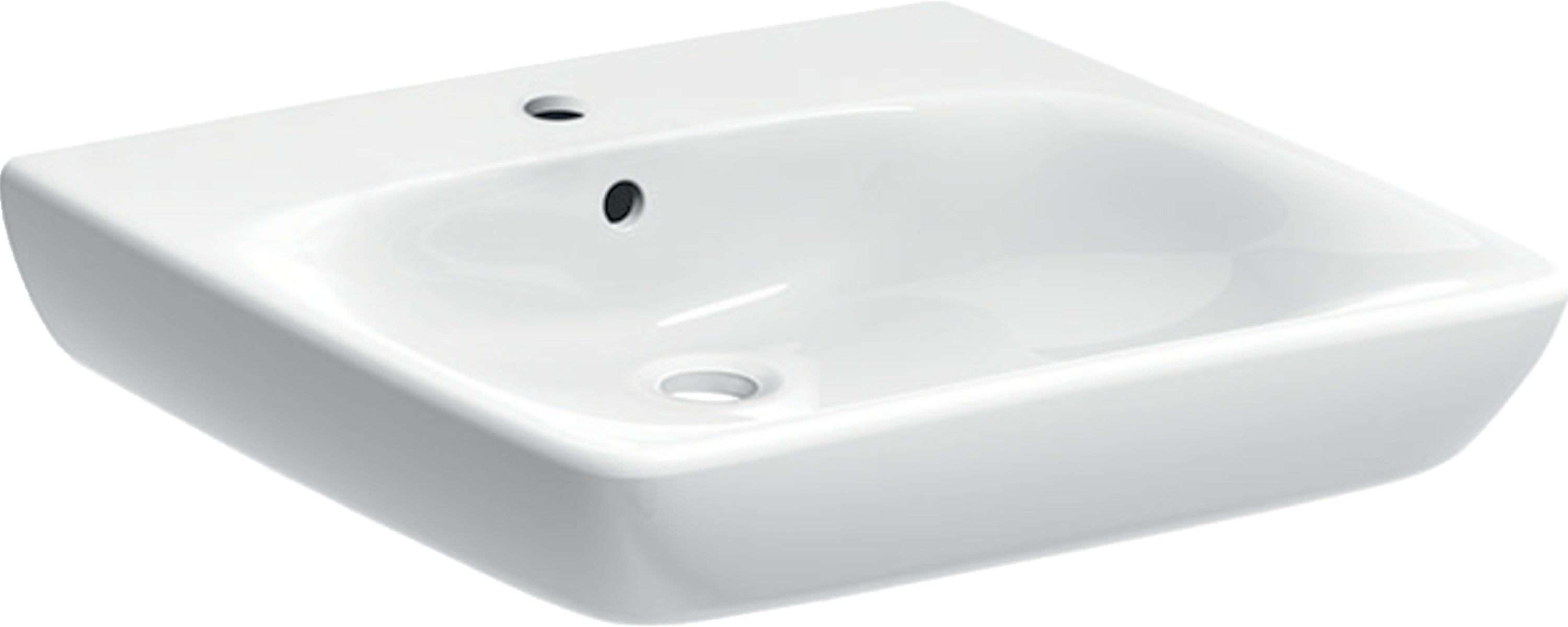 Geberit Selnova Comfort lavabo 60x55 cm rettangolare a parete per disabili bianco 502.769.00.7