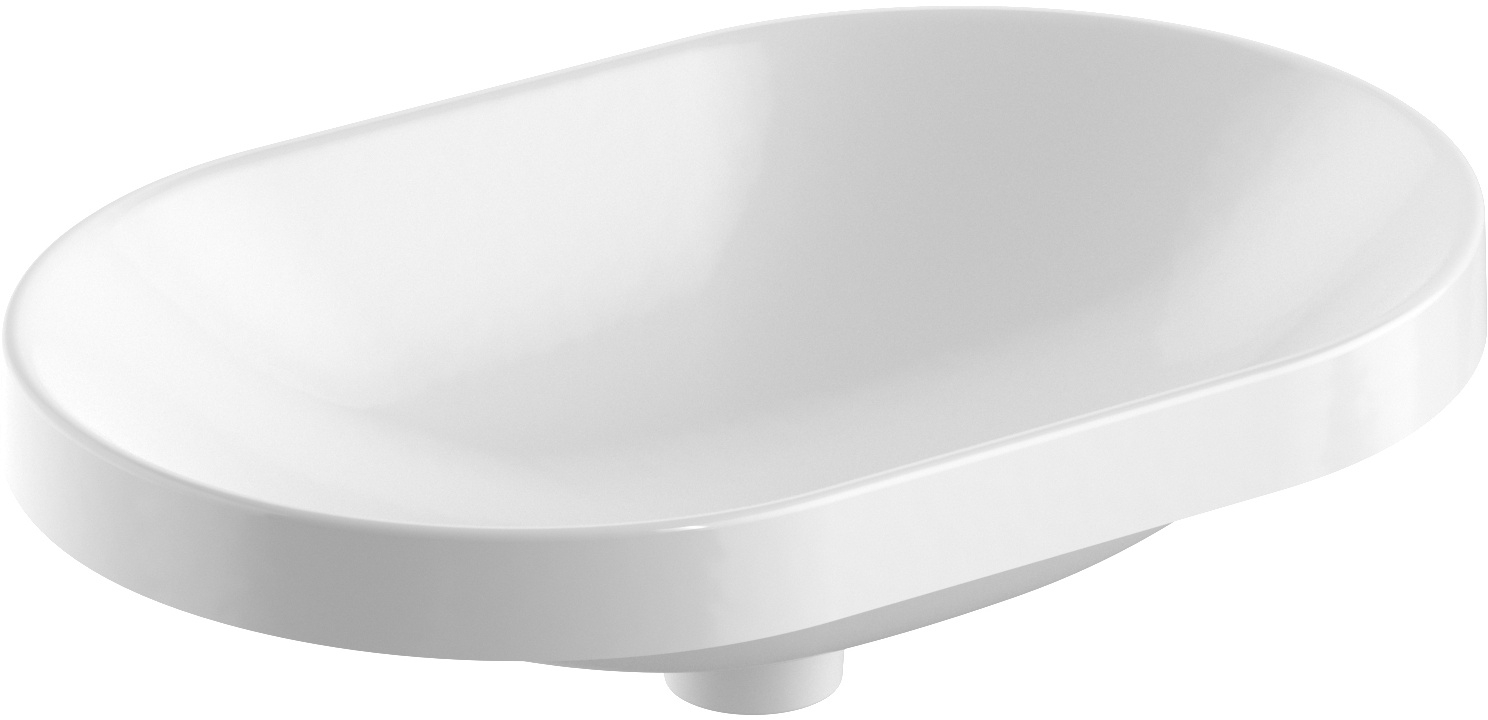 Geberit Variform lavabo 60x40 cm ovale da incasso bianco 500.730.00.2