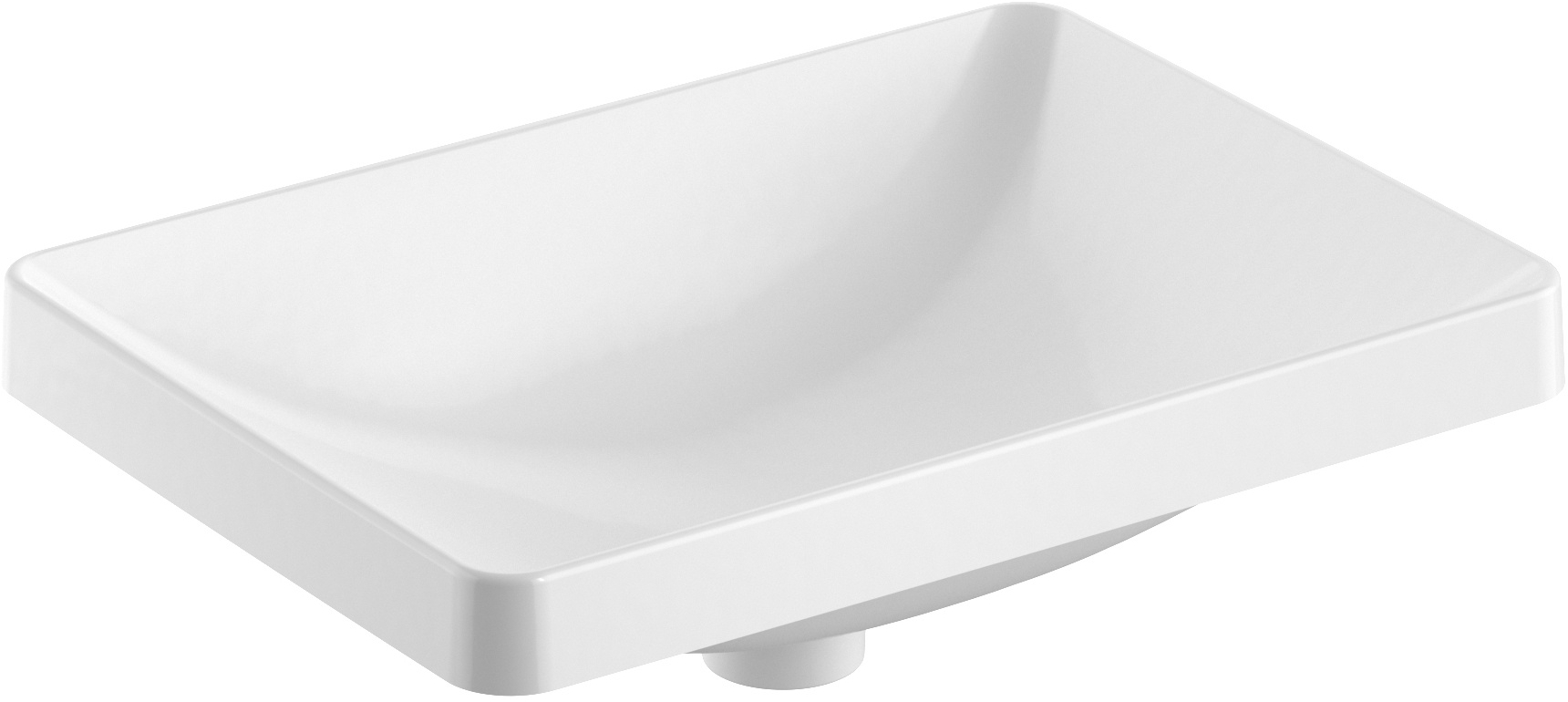 Geberit Variform lavabo 55x40 cm rettangolare da incasso bianco 500.738.00.2