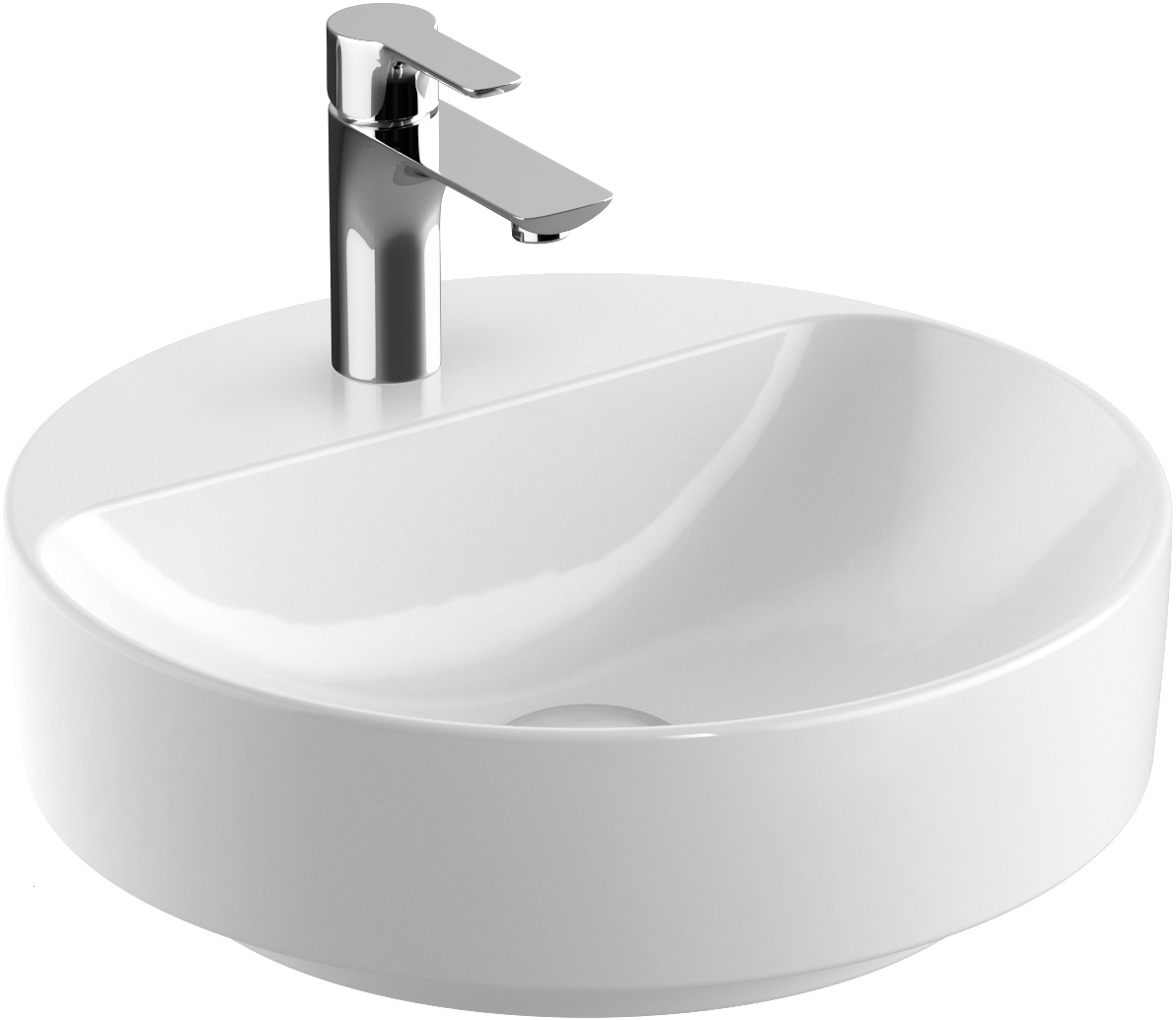 Geberit Variform lavabo 45x45 cm rotonda da appoggio bianco 500.770.00.2