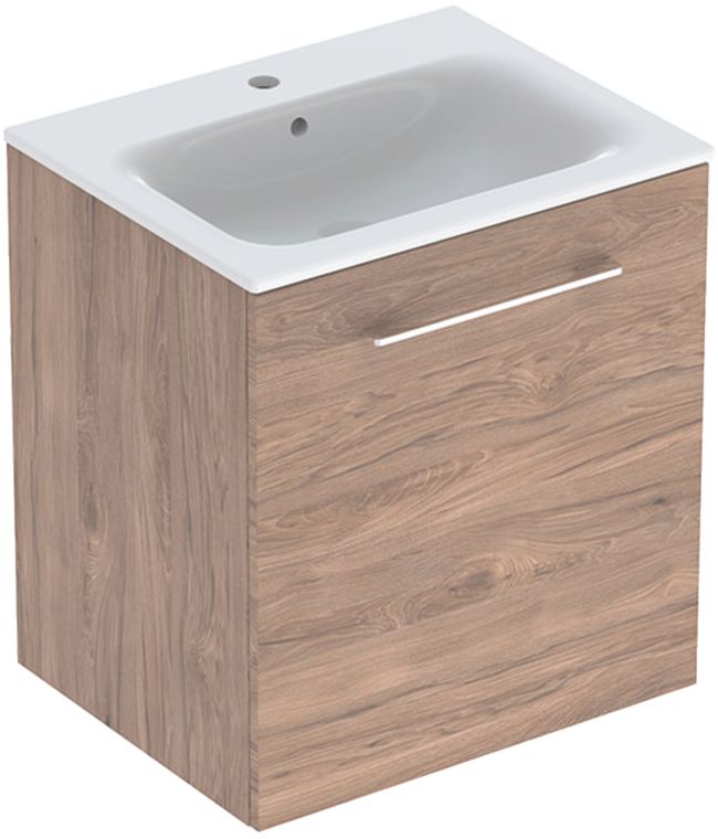 Geberit Selnova Square lavabo con armadietto 60 cm noce 501.254.00.1