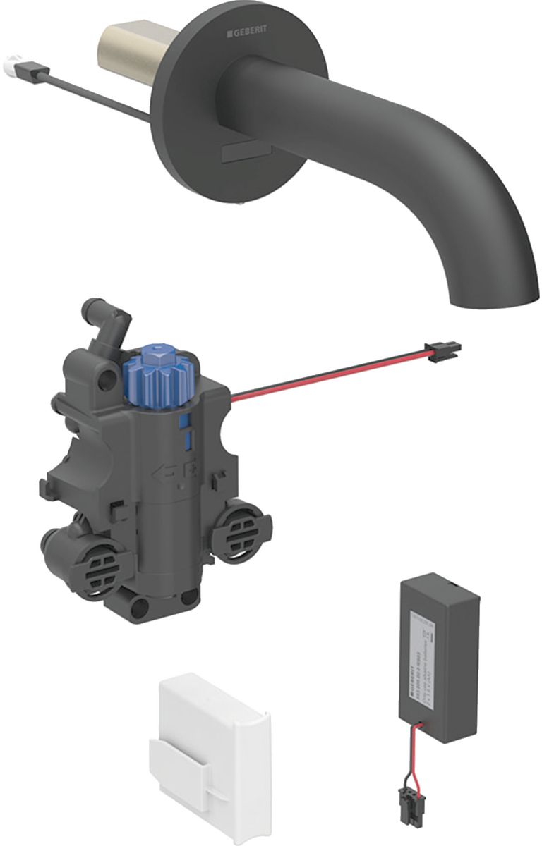 Geberit Piave rubinetto per lavabo da incasso con termostato elettronico nero 116.268.14.1