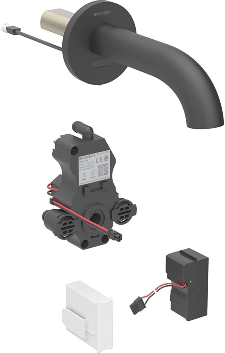 Geberit Piave rubinetto d'arresto per lavabo da incasso elettronico nero 116.281.14.1
