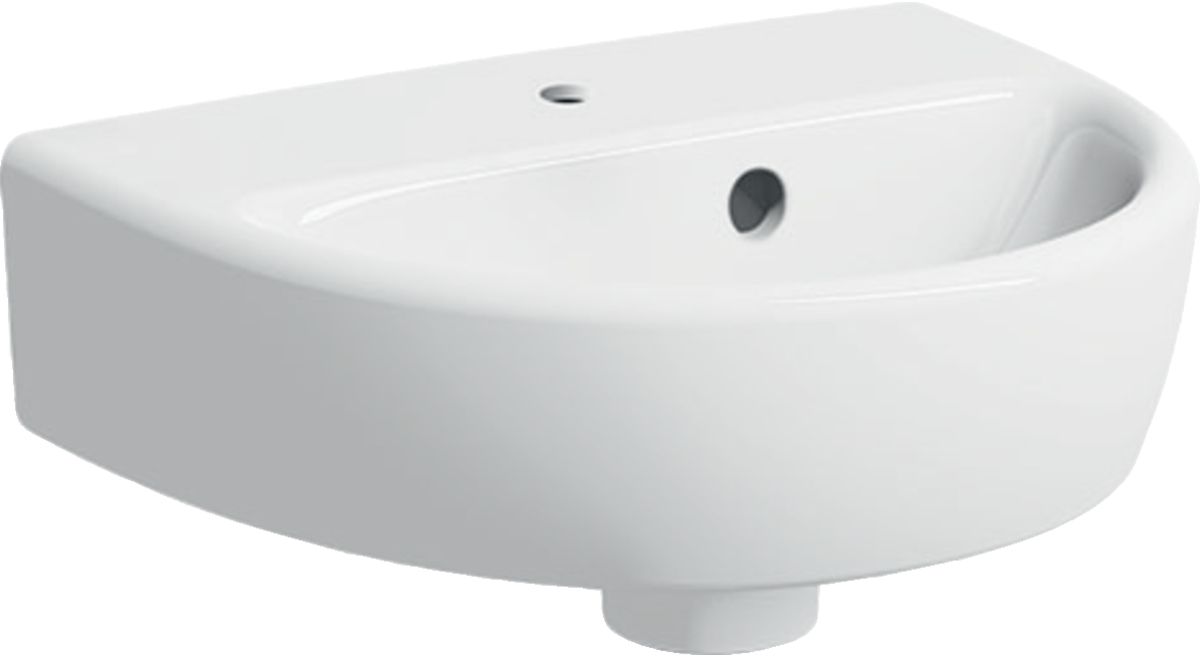 Geberit Selnova lavabo 36x29 cm semicircolare a parete bianco lucida 500.320.01.7