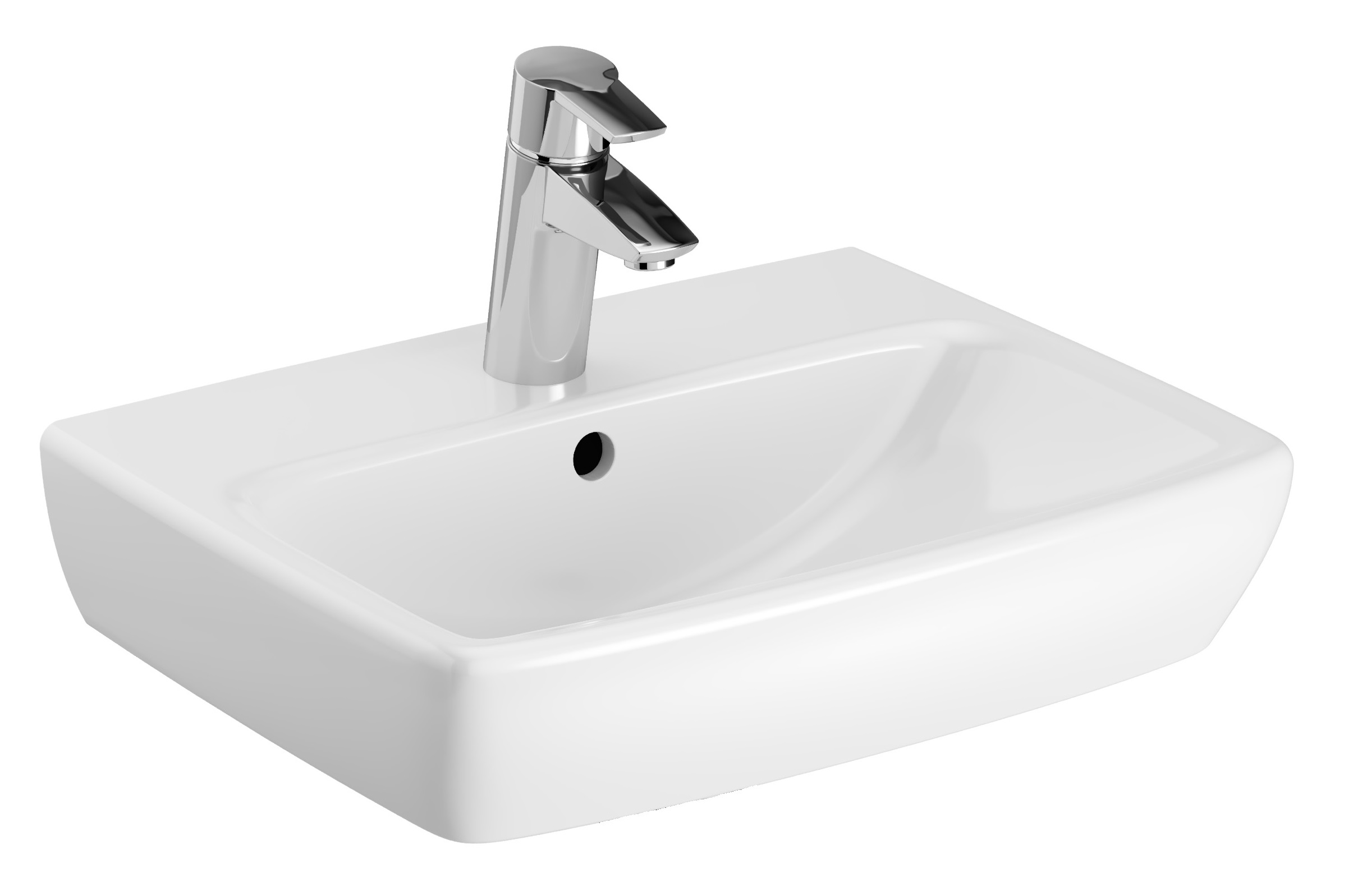 Geberit Selnova Square lavabo 45x35 cm rettangolare a parete-da appoggio bianco 500.322.01.7