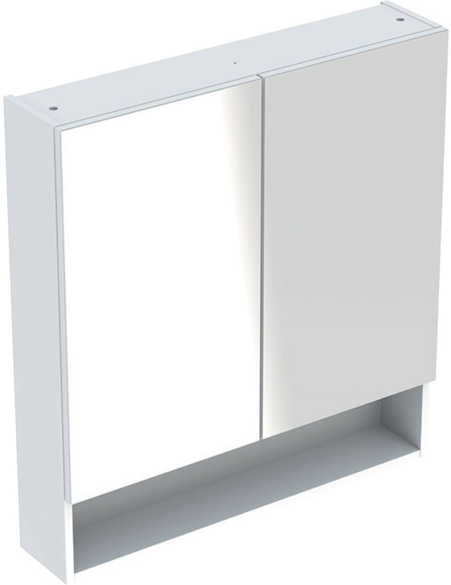 Geberit Selnova Square armadietto 78.8x17x85 cm con specchio bianco 501.268.00.1