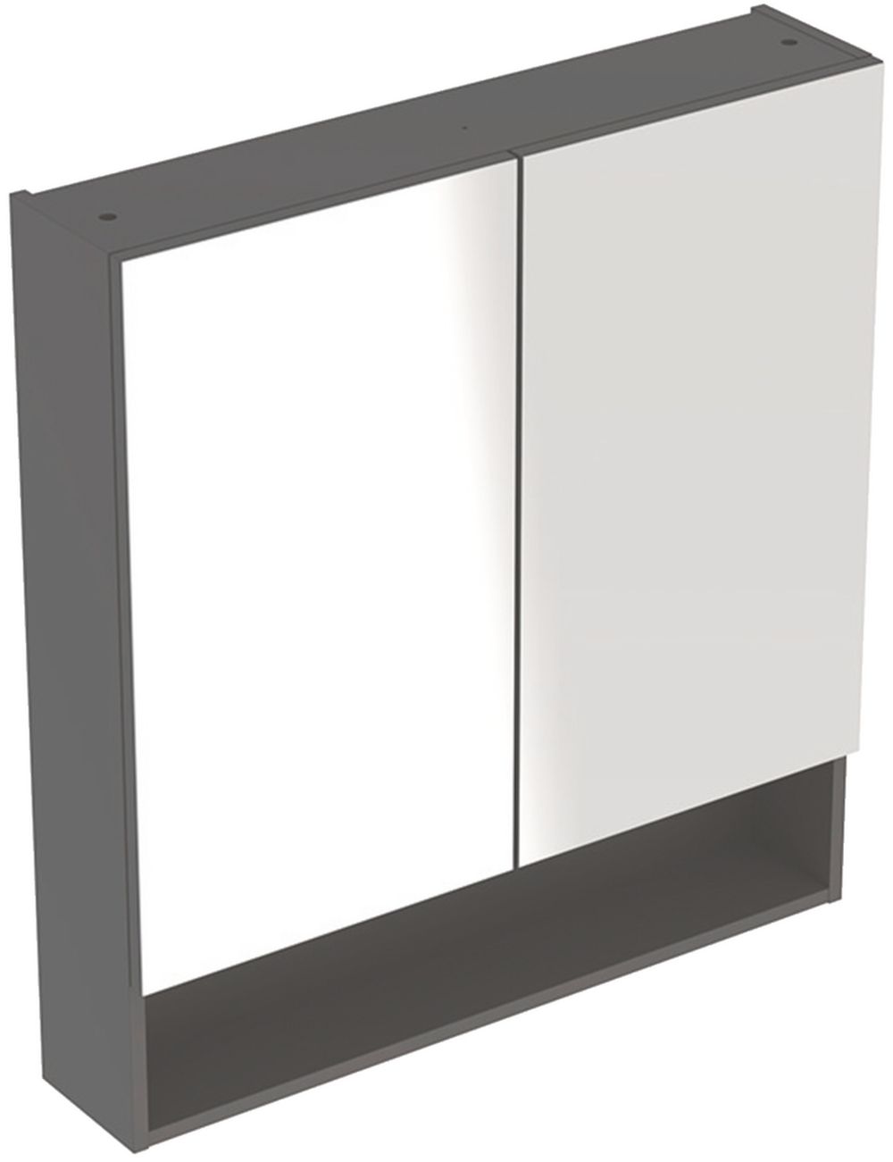 Geberit Selnova Square armadietto 78.8x17x85 cm con specchio lava 501.269.00.1