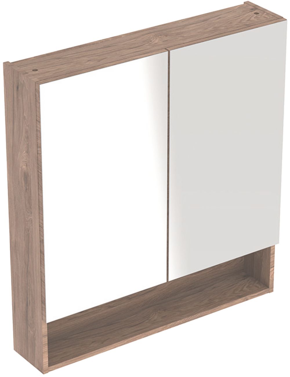 Geberit Selnova Square armadietto 78.8x17x85 cm con specchio noce 501.270.00.1