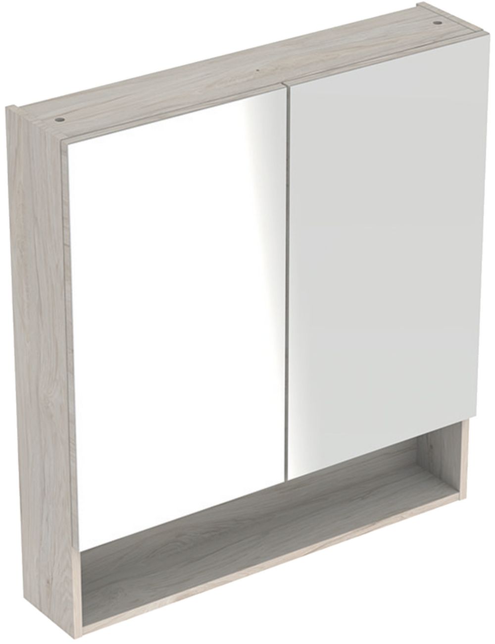 Geberit Selnova Square armadietto 78.8x17x85 cm con specchio noce 501.271.00.1
