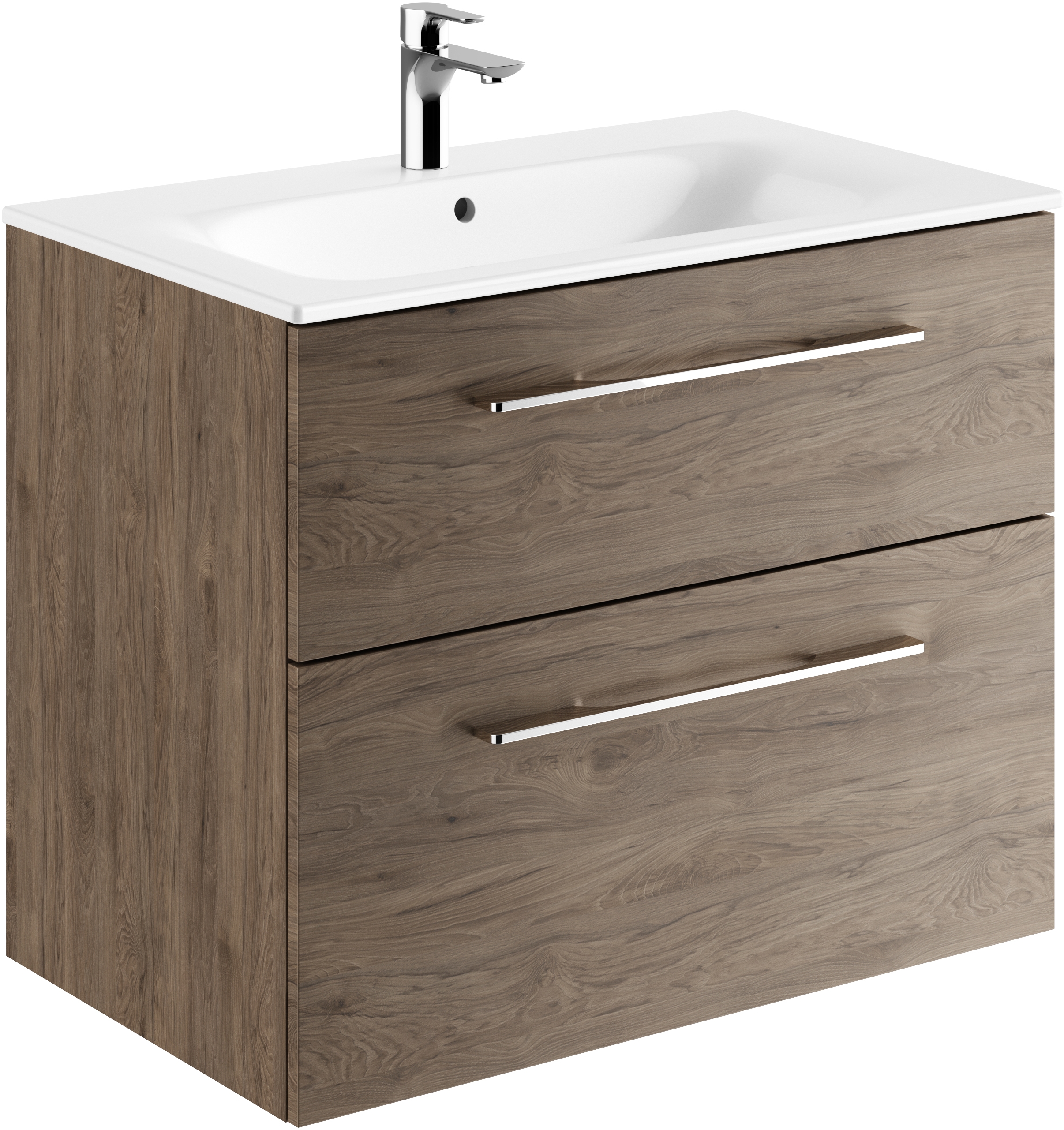 Geberit Selnova Square lavabo con armadietto 80 cm noce 501.242.00.1