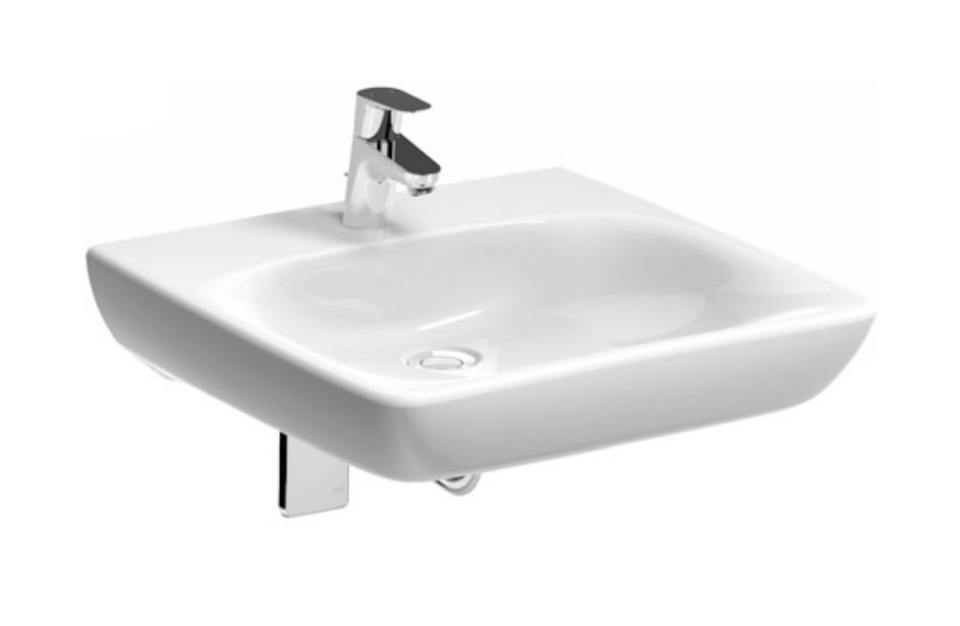 Geberit Selnova Comfort lavabo 55x55 cm quadrata a parete per disabili bianco 500.187.01.7
