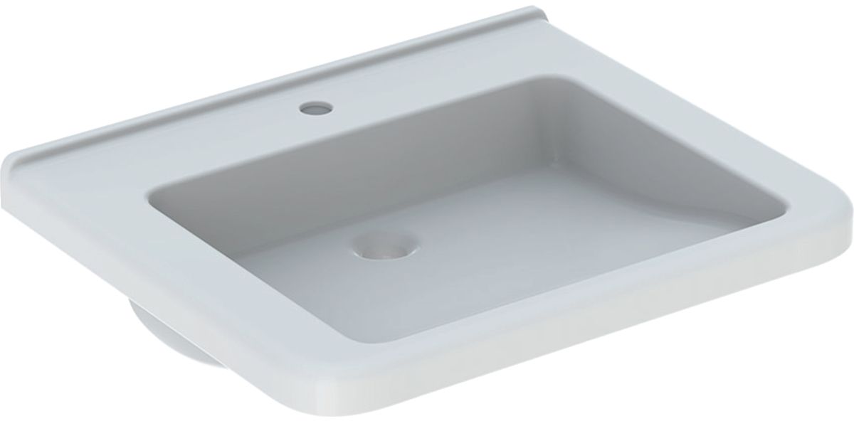 Geberit Selnova Comfort Square lavabo 65x55 cm rettangolare a parete per disabili bianco 500.789.01.7