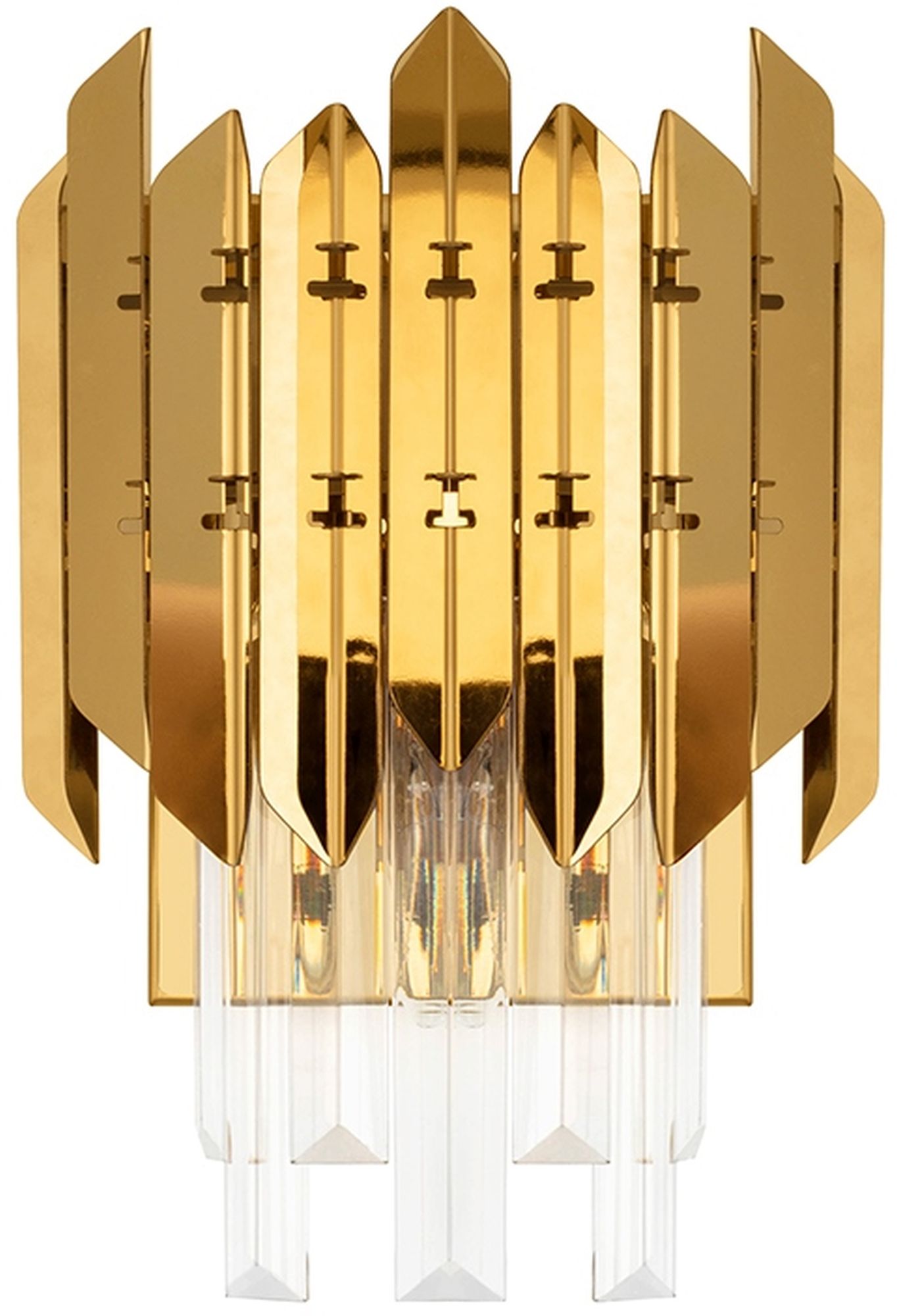Moosee Majestic lampada da parete 1x40 W trasparente-oro MSE010100365
