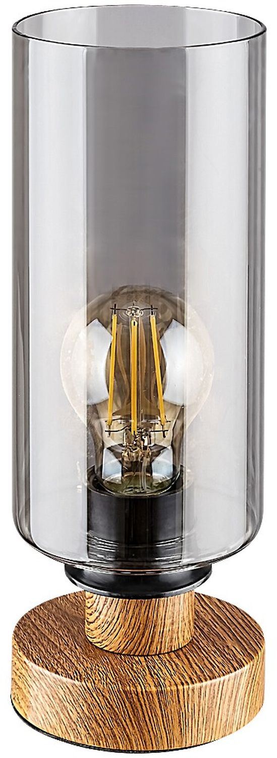 Rabalux Tanno lampada da tavolo 1x25 W fumé-legno 74120