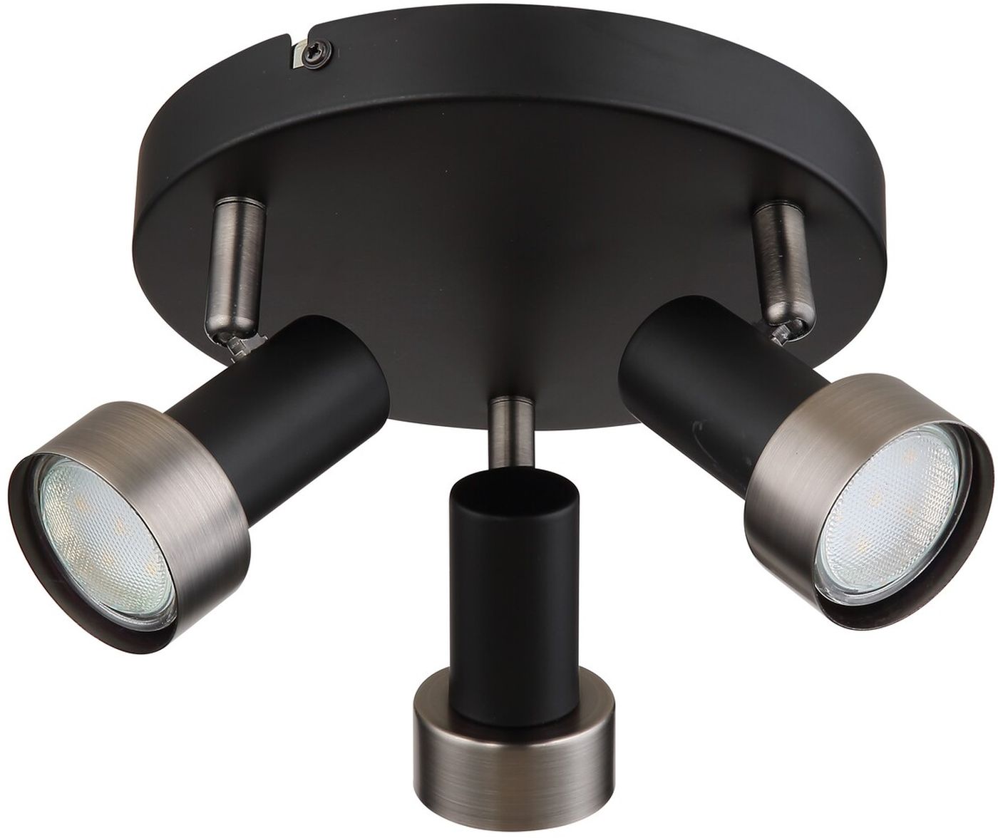 Rabalux Konrad lampada da soffitto 3x50 W nero-argento 73013