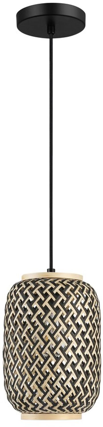 Rabalux Adalla lampada sospesa 1x40 W nero- rattan 72091