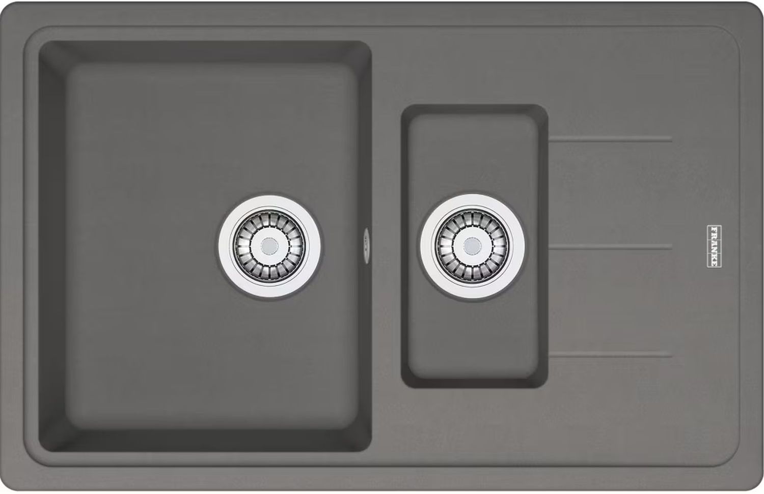 Franke Basis lavello in granito 78x50 cm grigio/grafite/inox 114.0676.281