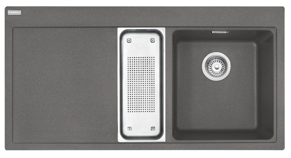 Franke Mythos lavello in granito 100x51.5 cm grigio/grafite/inox 114.0675.934