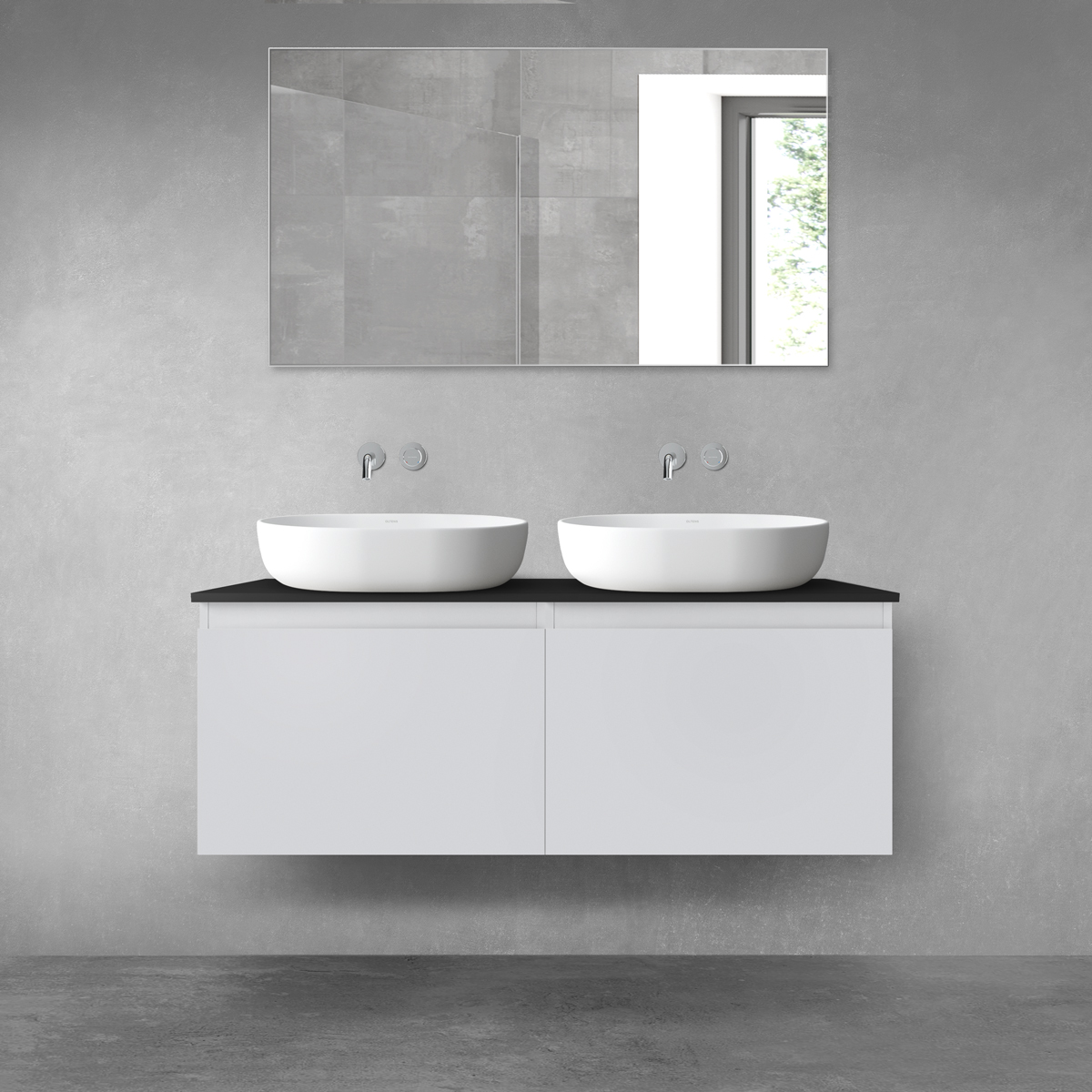 Set armadietto Oltens Vernal 60013700, piano sopra armadietto Oltens Vernal 63007300