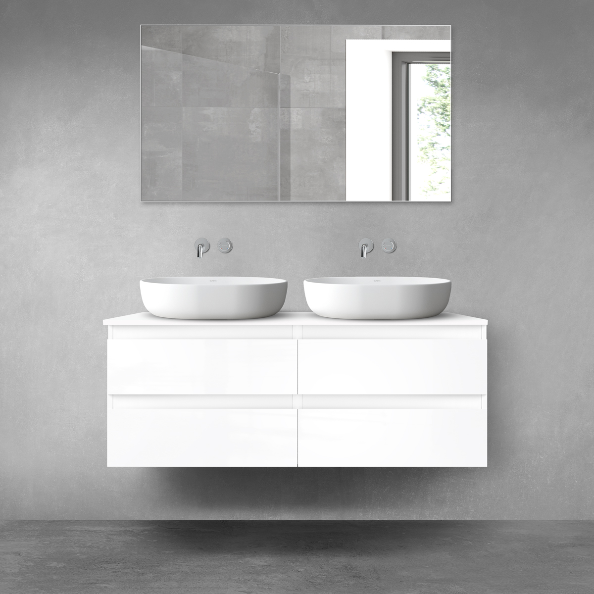 Set armadietto Oltens Vernal 60002000, piano sopra armadietto Oltens Vernal 63007000