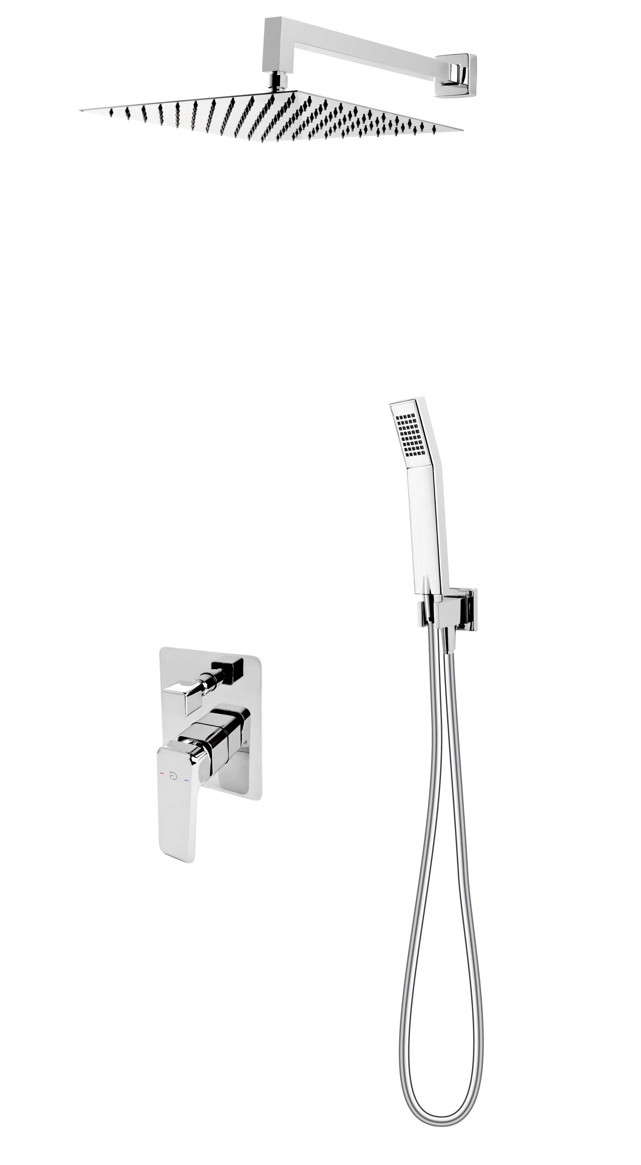 FDesign Brina set doccia da incasso con soffione cromo FD1-BRN-7PSET1-11