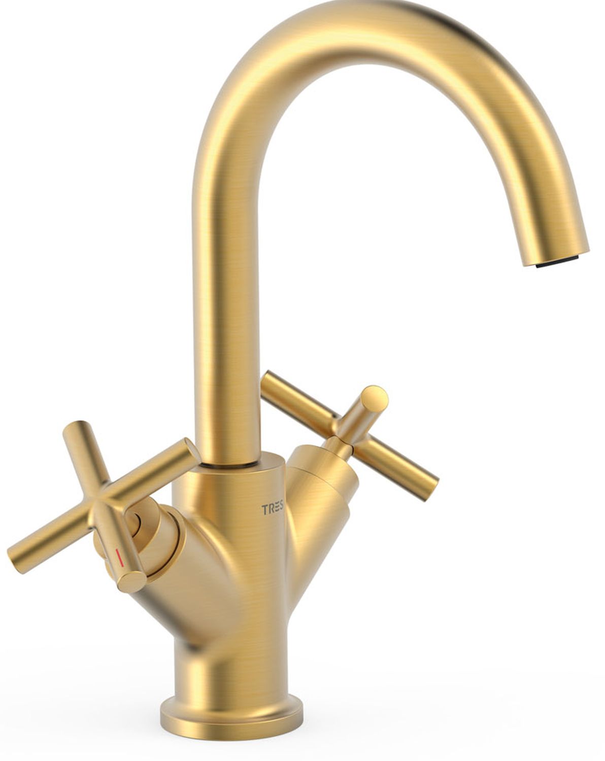 Tres Mont Blanc rubinetto per lavabo verticale oro 28310301OM