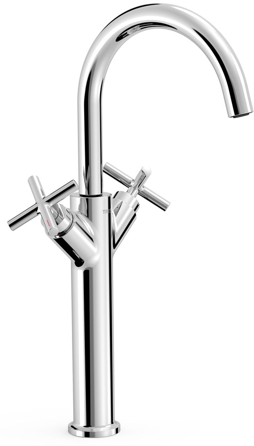 Tres Mont Blanc rubinetto per lavabo verticale cromo 28380301