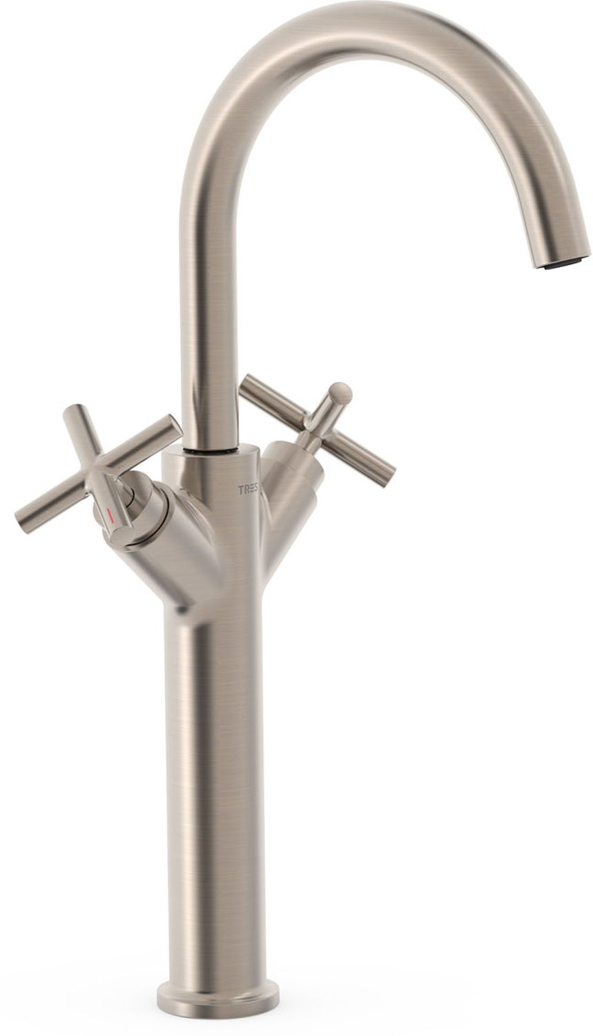 Tres Mont Blanc rubinetto per lavabo verticale acciaio 28380301AC