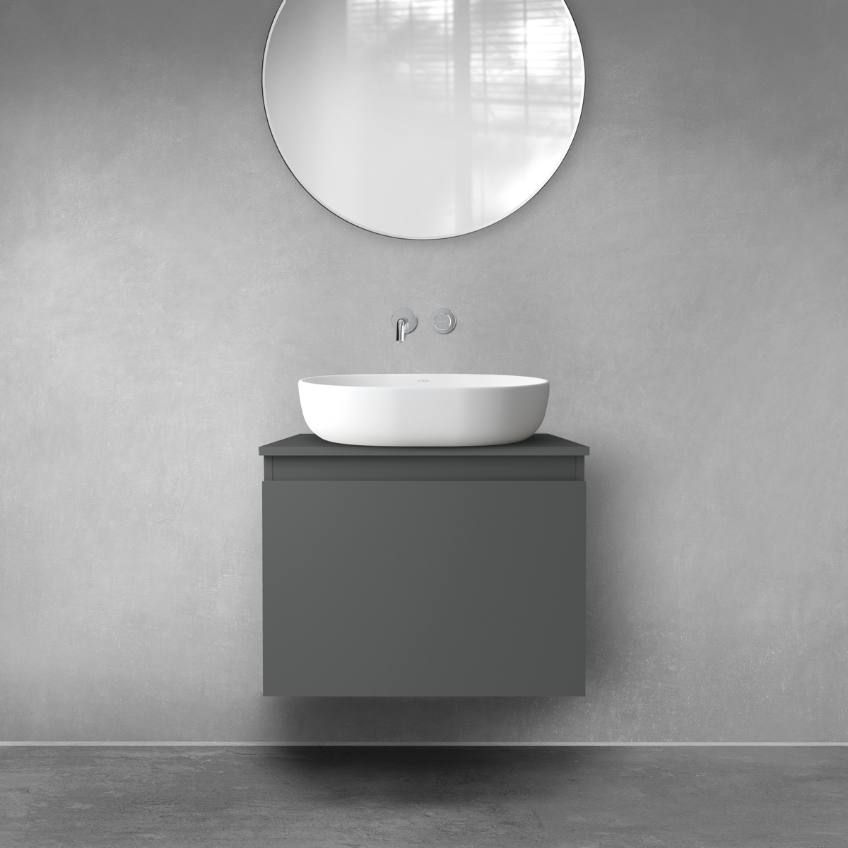 Set armadietto Oltens Vernal 60013400, piano sopra armadietto Oltens Vernal 63004400