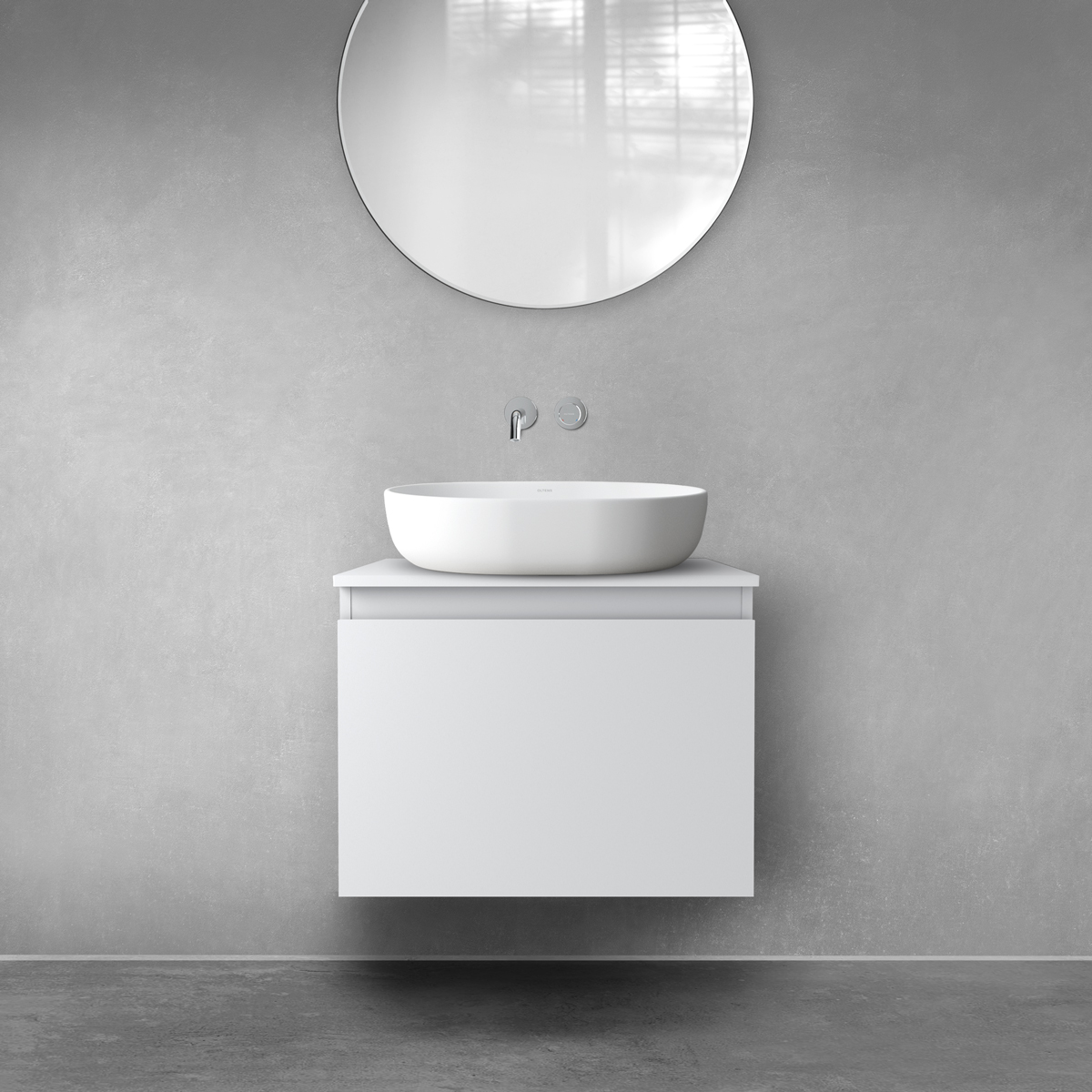 Set armadietto Oltens Vernal 60013700, piano sopra armadietto Oltens Vernal 63004700