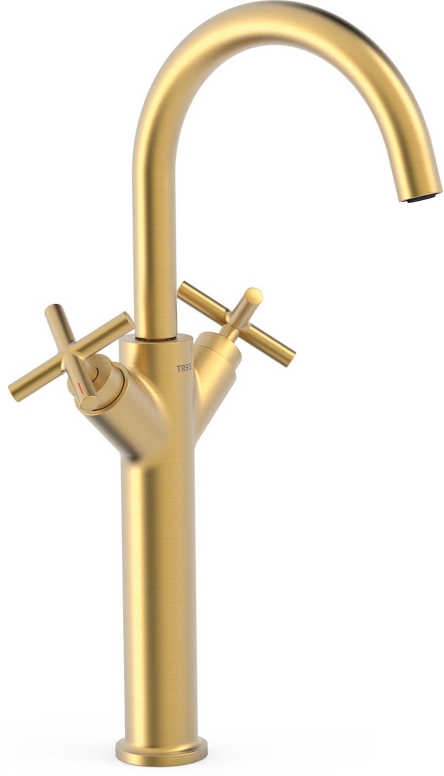 Tres Mont Blanc rubinetto per lavabo verticale oro 28380301OM