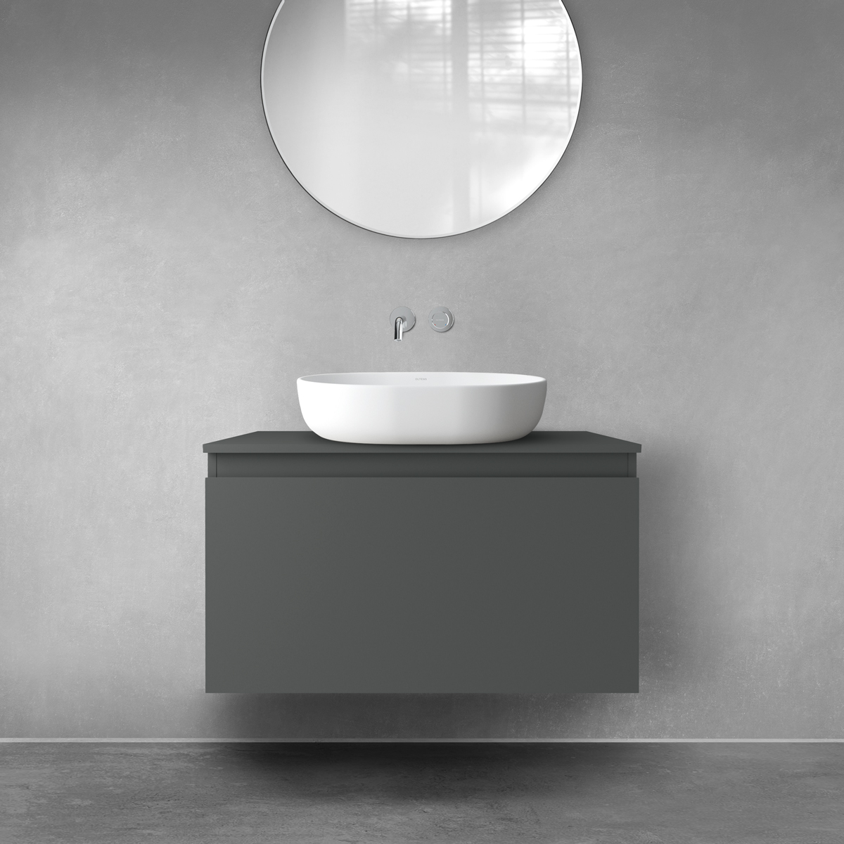 Set armadietto Oltens Vernal 60014400, piano sopra armadietto Oltens Vernal 63005400