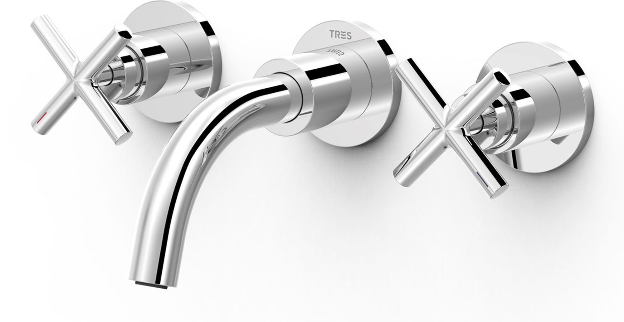 Tres Mont Blanc rubinetto per lavabo da incasso cromo 28330001